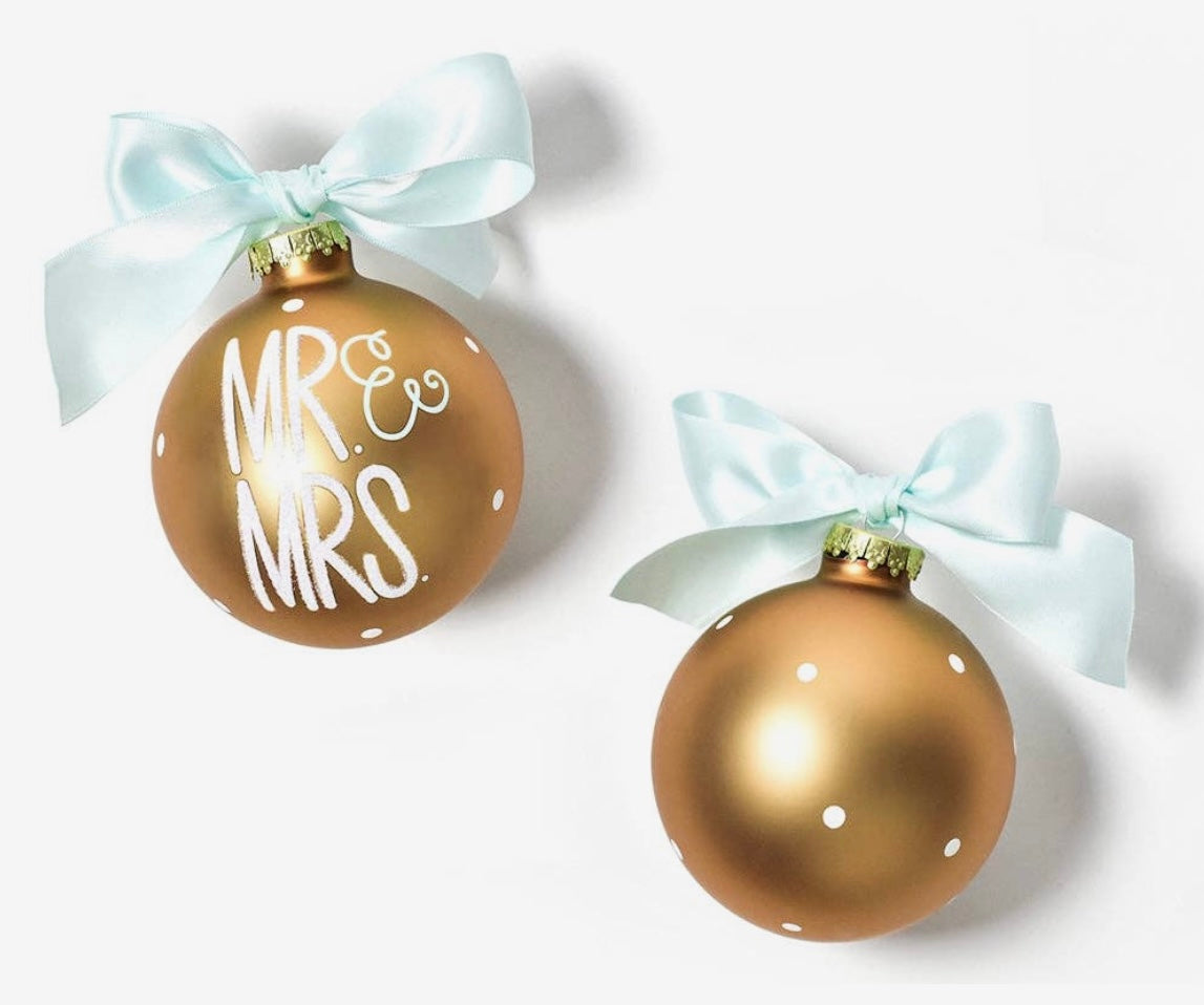 Mr. & Mrs. Glass Ornament