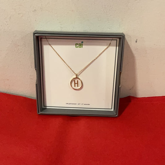 Cai Initial H Gold Necklace