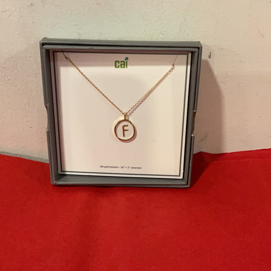 Cai Initial F Gold Necklace