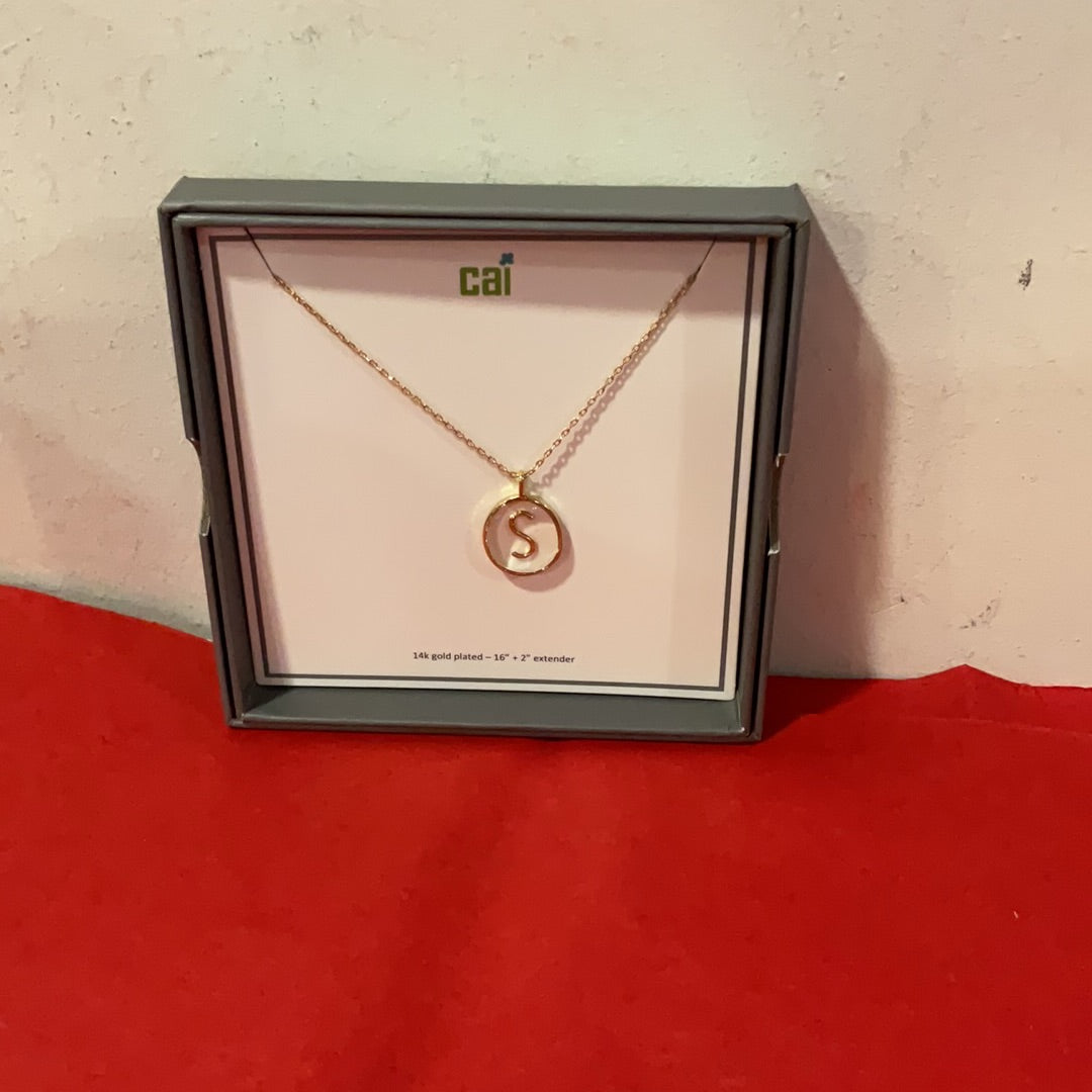 Cai Initial S Gold Necklace