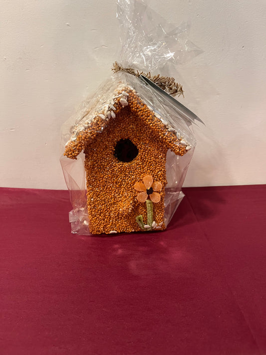 Mr Bird Spring Cottage Bird Seed House Orange Flower