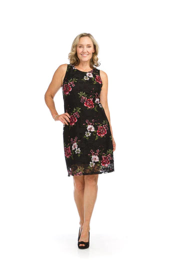 Papillon Floral Print Lace Dress