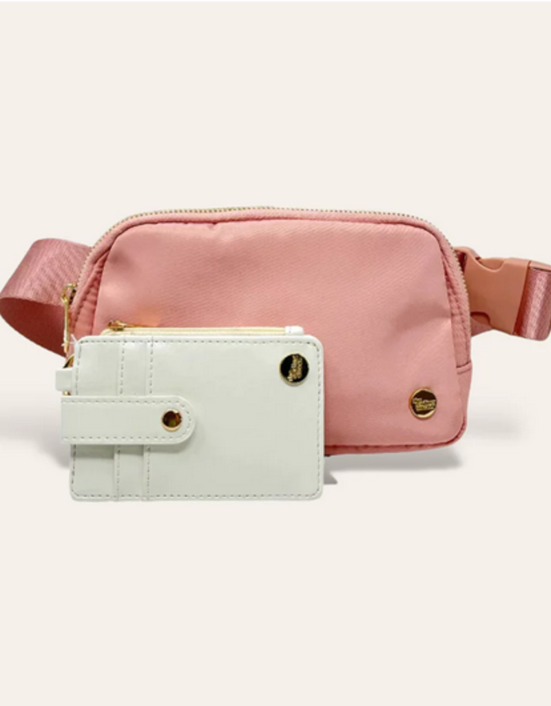 Dusty Blush Belt Bag + Wallet Set