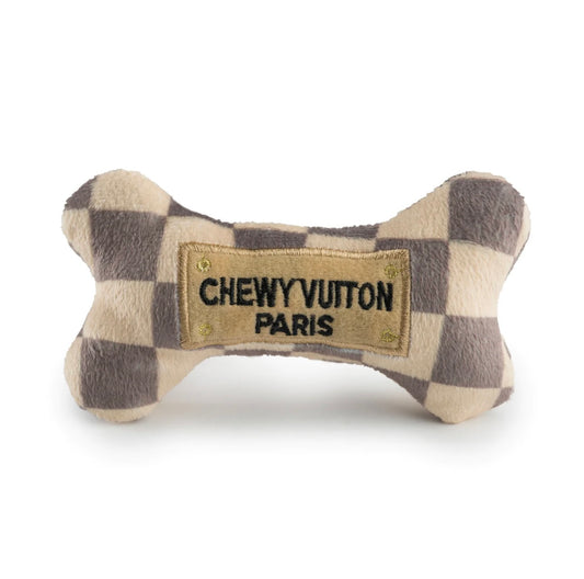 Medium Checkered Chewy Vuiton Dog Bone